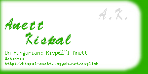 anett kispal business card